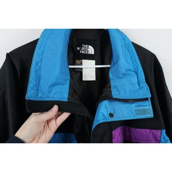 Vintage 80s 90s The North Face Mens Medium Goretex Color Block Waterproof Jacket